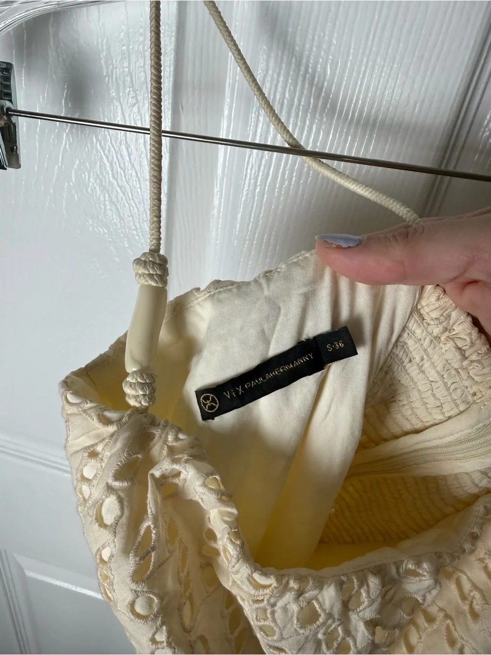 ViX Paula Hermanny Eyelet Venice Short Dress S - Picture 8 of 8